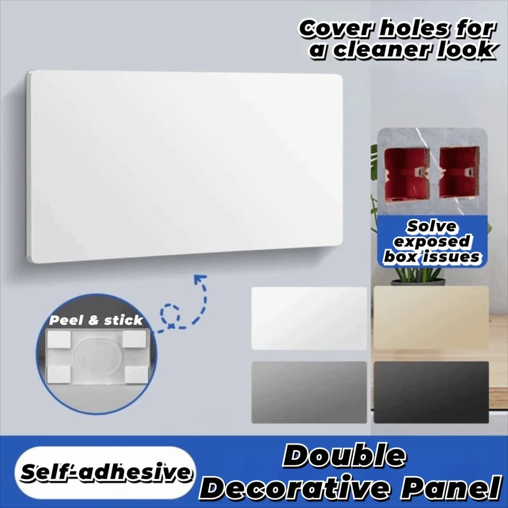 Home Decoration 86 Type Wall Hole Cover Self-adhesive White Panel Decor Cover Wall Blank Panel Home Improvement