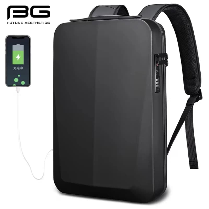 BANGE TSA 잠금 방수 노트북 백팩 15.6인치 USB 충전 여행 가방