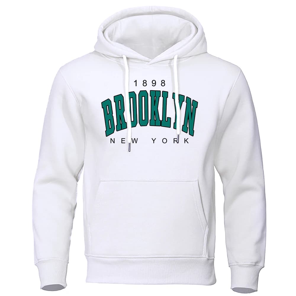 1898 Brooklyn New York Printed Mens Hoody 창의력 Crewneck 의류 패션 특대 스웨터 Fashio Crewneck 까마귀 남성