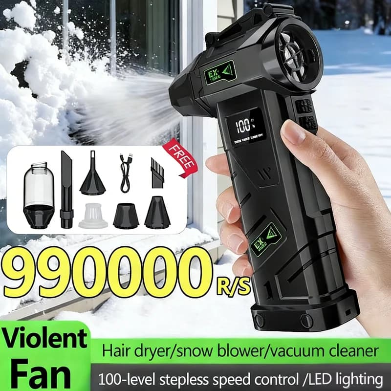 2026 강력 송풍기 990000RPM 브러시리스 무선 청소기 충전식 터보 제트 블로워