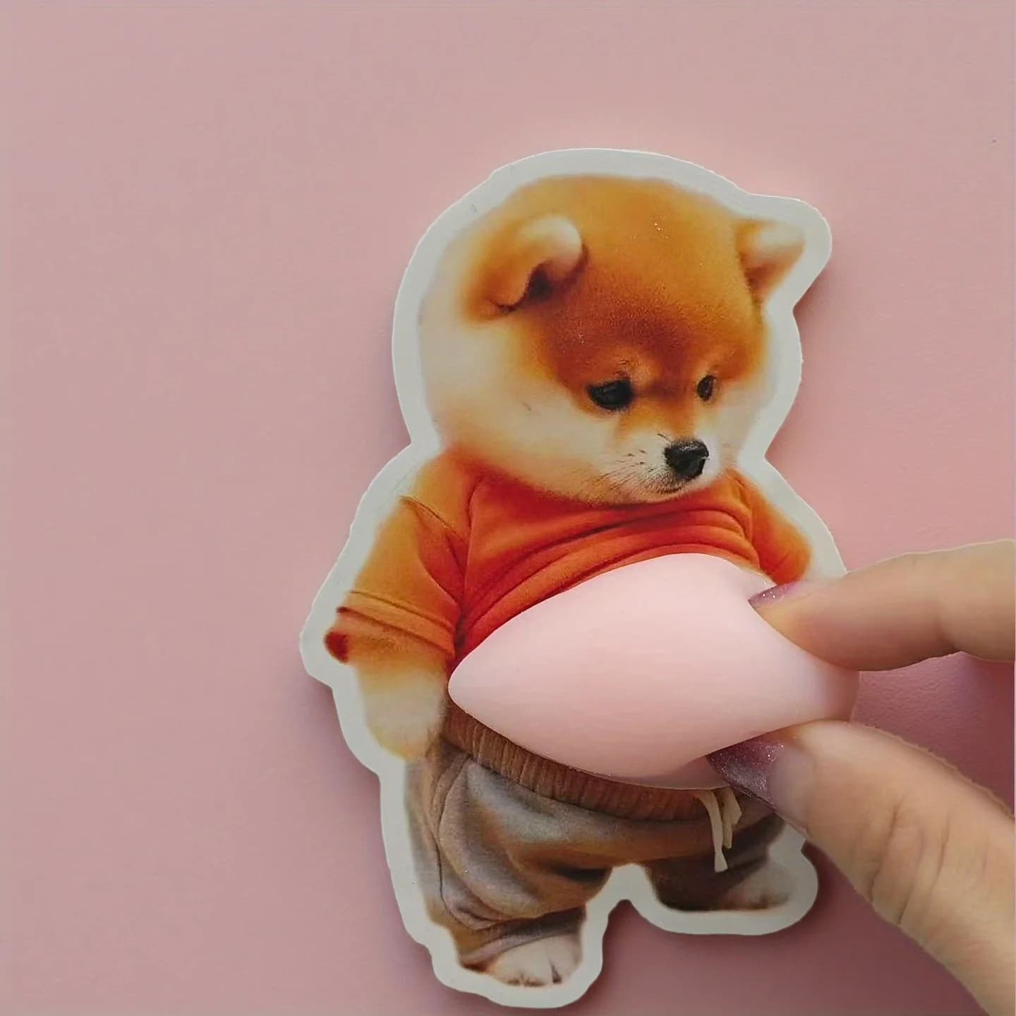 3D 시바견 강아지 스티커 폰케이스 장식 어린이 생일파티 굿즈 2매