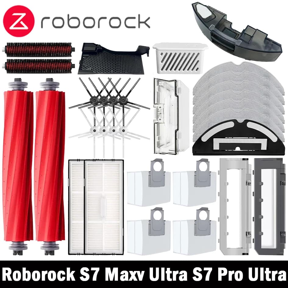 메인 사이드 브러시 걸레 Hepa 필터 먼지 봉투 청소 롤링 브러시 Roborock S7 Maxv Ultra S7 Pro 울트라 로봇 진공 액세서리
