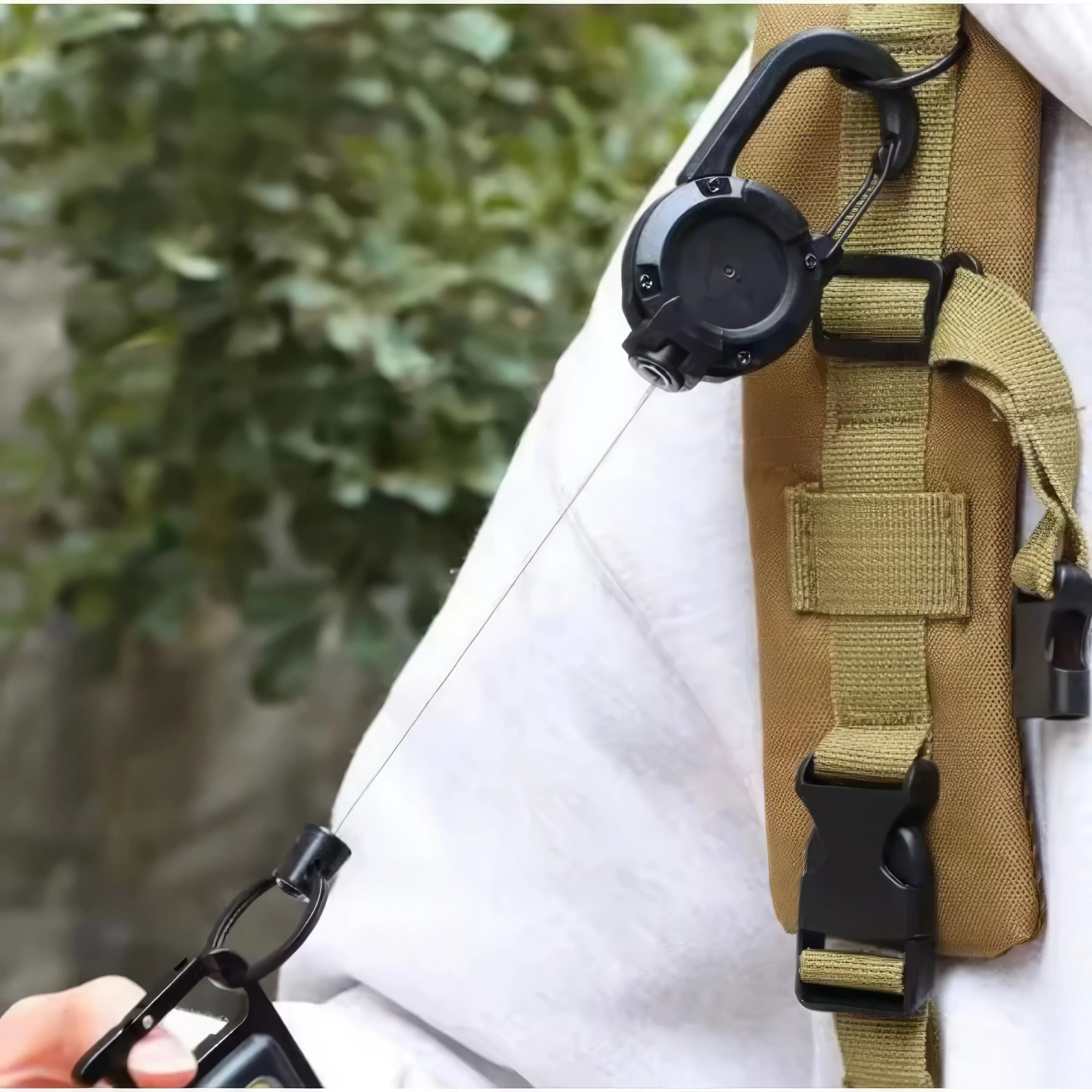 1 Black Retractable Keychain, Durable Portable Key Holder, Suitable for Car Keys, Houses, Offices, Professionals