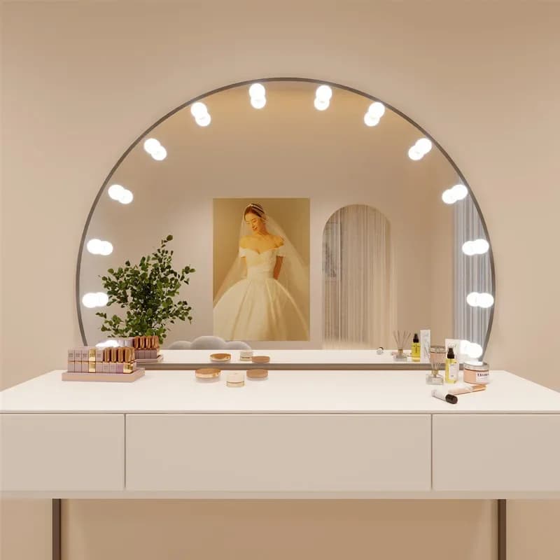 r5.13   Photo Studio Makeup Mirror Wedding Dress Shop Dressing Table Beauty Salon Makeup Table