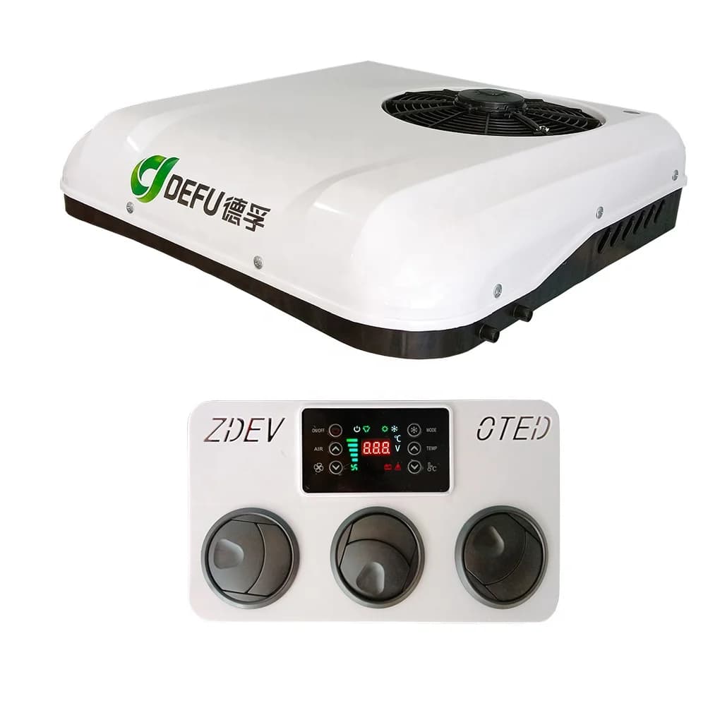 DEFU RV 캠핑카 루프형 에어컨 DC 12V/24V 배터리 트럭