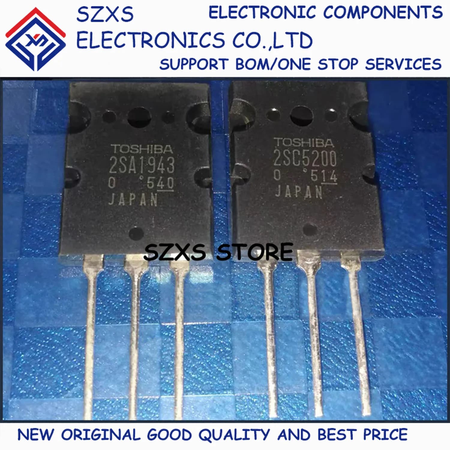 New Original 5Pairs 2SA1943-O A1943 + 2SC5200-O C5200 TO-264 Audio Amplifier Transistor In Stock Good Quality