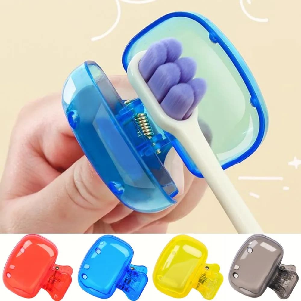 1PCS Travel Toothbrush Head Covers Toothbrush Protector Cap Brush Pod Case Protective Portable Plastic Clip For Household Travel
