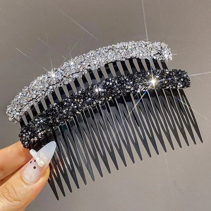 라인스톤 빗 앞머리 헤어핀 여성 잔머리 정리 머리장식