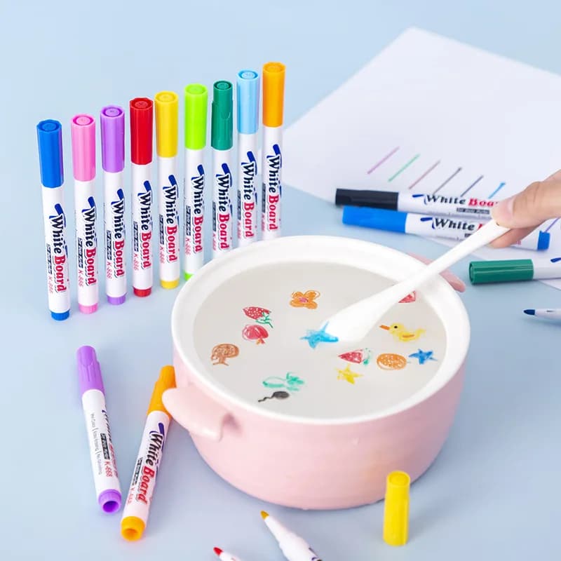 물에 뜨는 매직 펜 플로팅 잉크 그림 그리기 세트