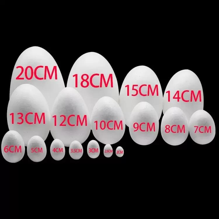 흰색 부활절 폼 달걀 스티로폼 2-7cm DIY 공예 페인팅