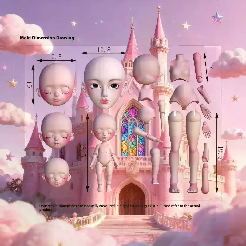 얼굴 인형 3D 실리콘 몰드 네일아트 장식 DIY 갑옷 액세서리 1세트