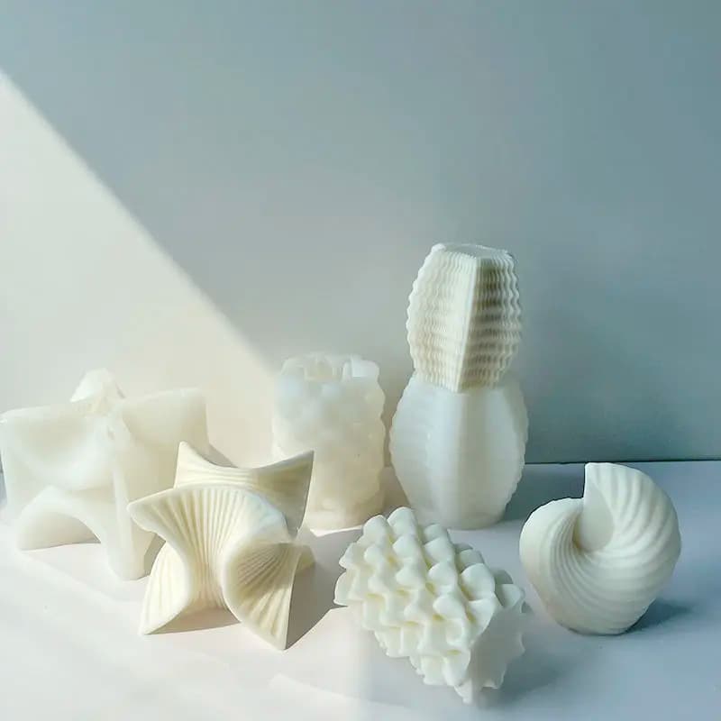 기하학 추상 화병 캔들 석고 실리콘 몰드 DIY