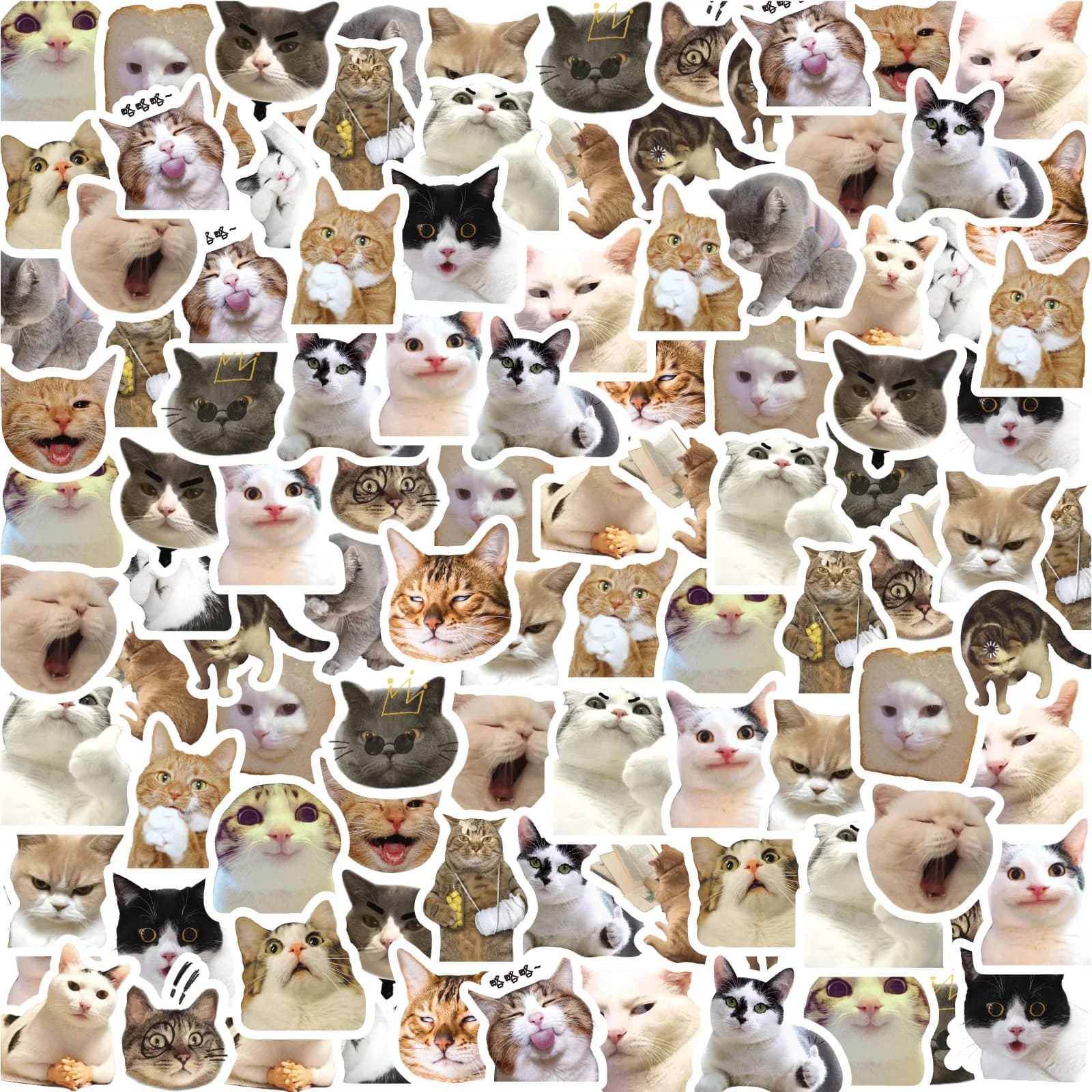 46 개/가방, 고양이 스티커, 가방 스케이트 보드 수하물 노트북 전화 Diy Sticke 장식 편지지 학교 용품 장난감