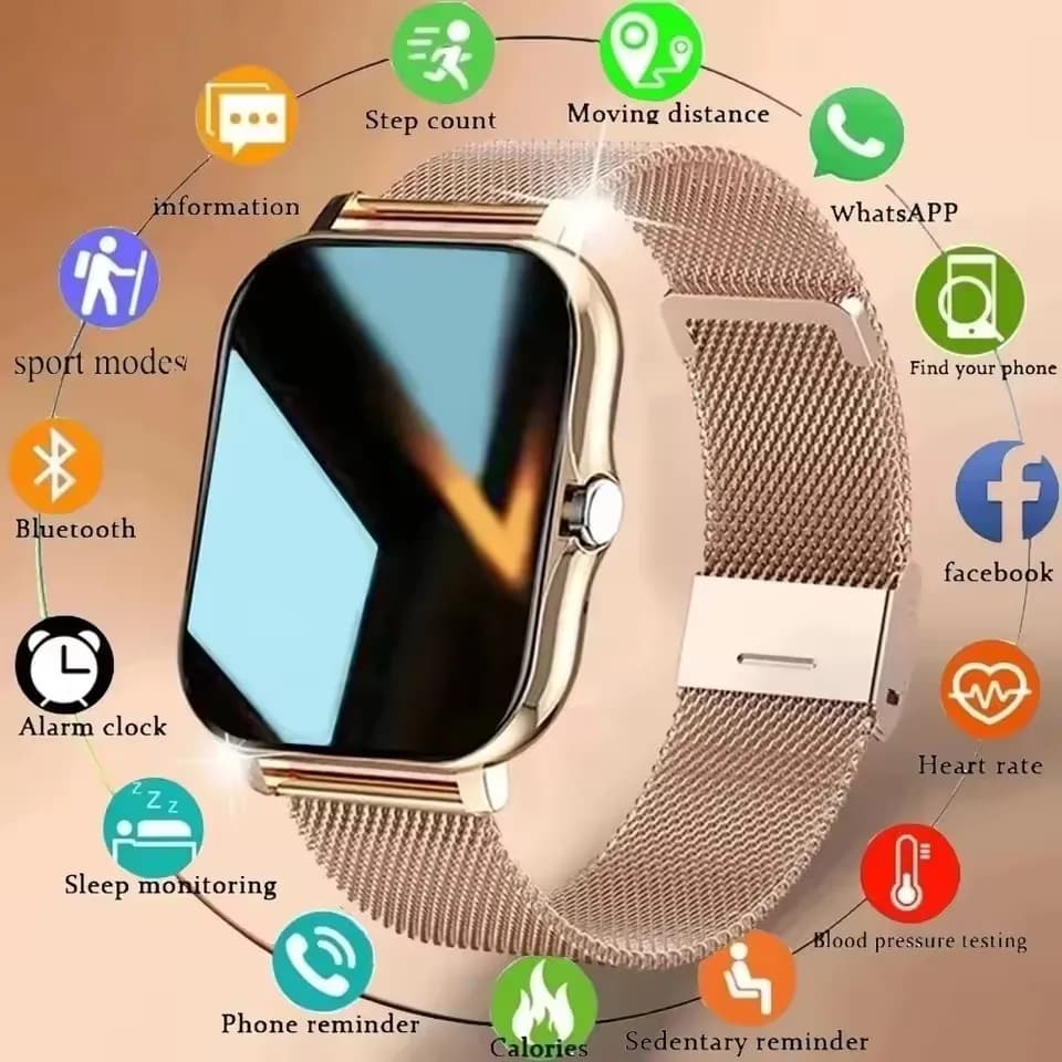 스마트 워치 안드로이드 IOS 휴대폰, 블루투스 통화, 혈중 산소 압력 모니터링 스마트 워치, 1.44 인치 컬러 스크린, 남녀공용, 신제품