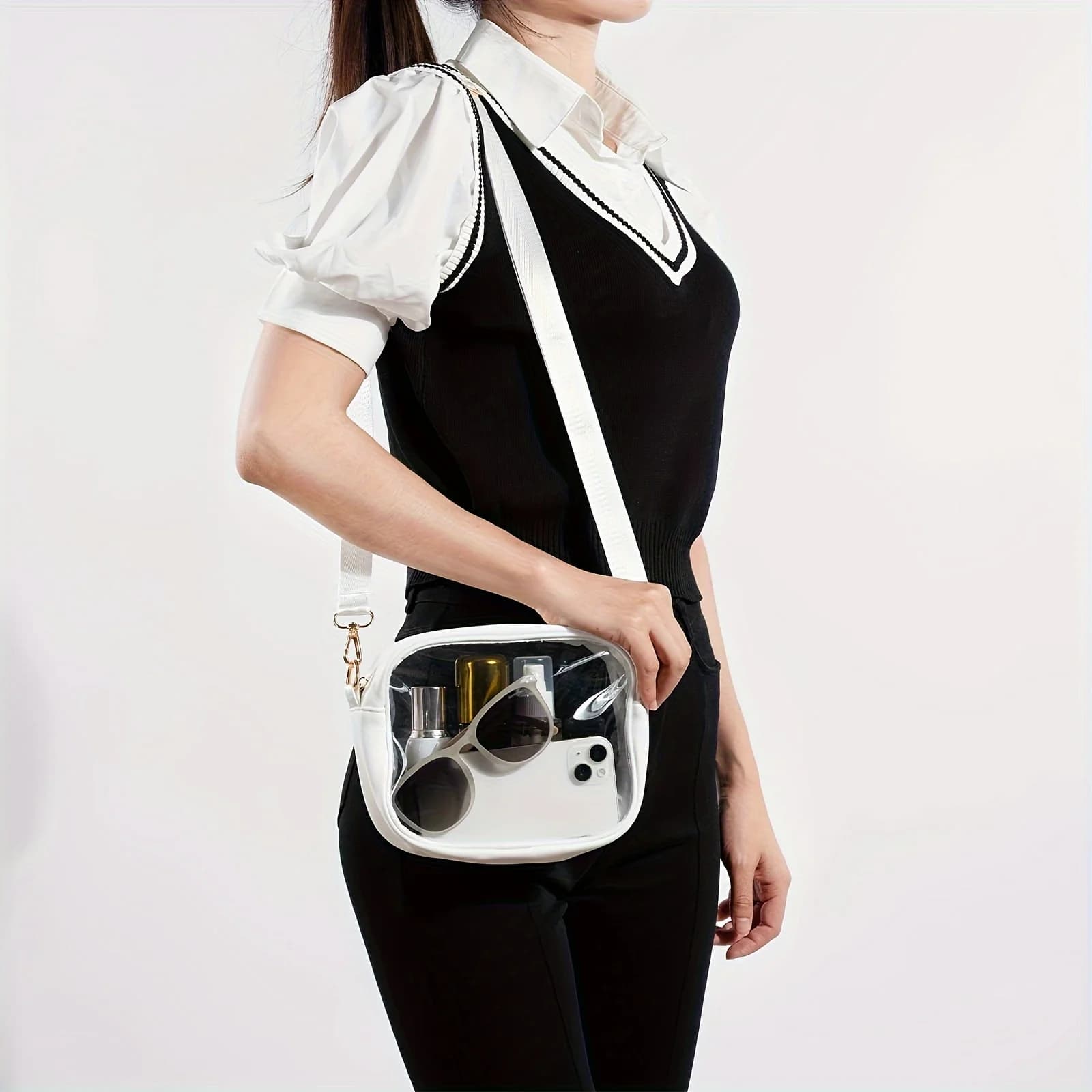 Clear Bag Stadium Approved, Crossbody Transparent Bag for Concerts Sports Events, Purses For Women & Men