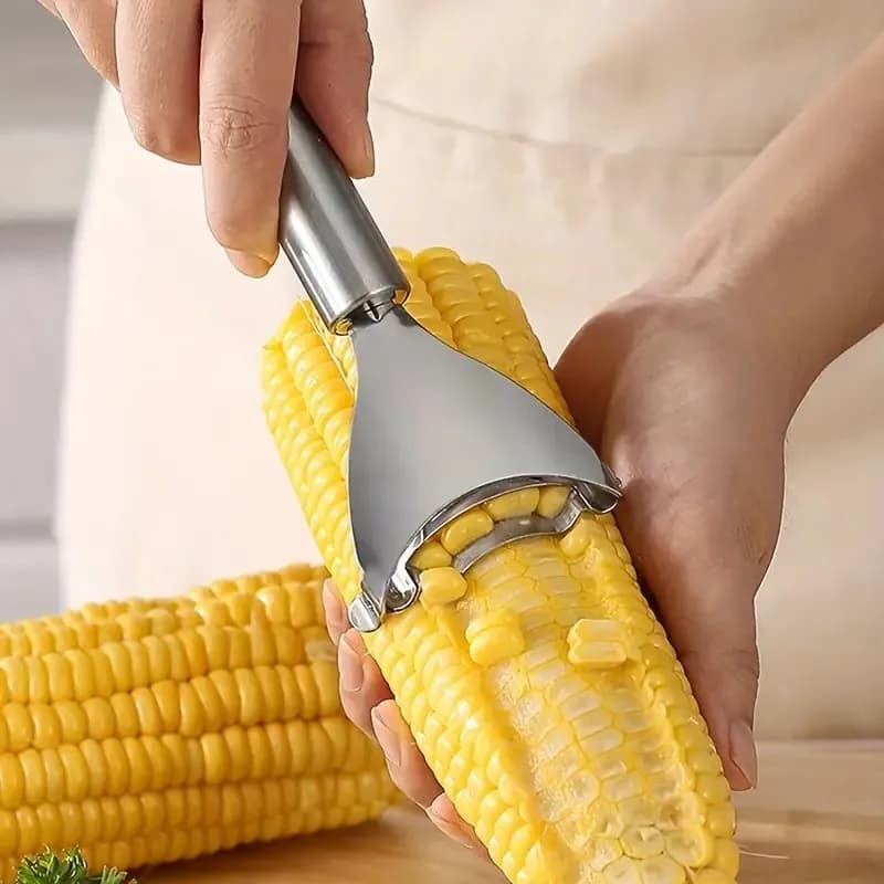 Durable Stainless Steel Corn Stripper Kernel Remover ManualCornPeeler SeparatorTool for HomeCommercial Kitchen No Battery Needed