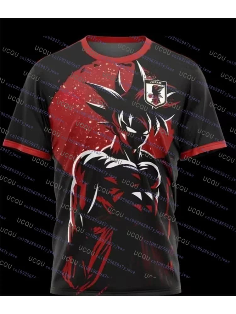 드래곤볼Z 축구 저지 티셔츠 사이언 오버사이즈
