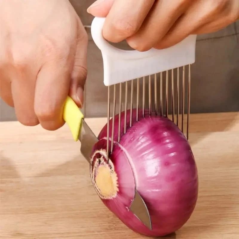 스테인리스 양파 토마토 슬라이서 고정 포크