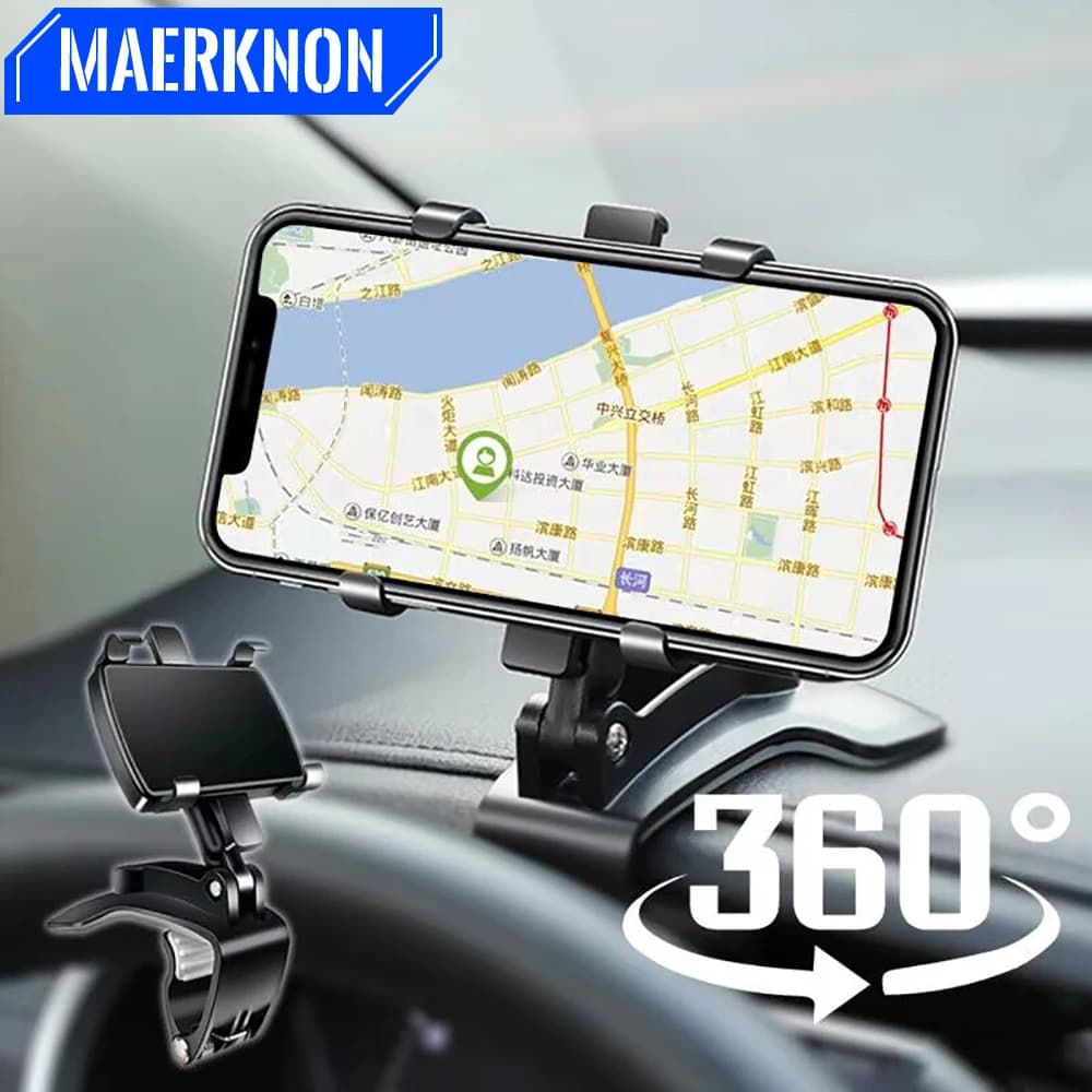 범용 자동차 대시보드 휴대폰 거치대 360 °   아이폰 삼성 Xiaomi 휴대용 GPS 네비게이션 홀더에 대한 회전 스마트 폰 자동차 스탠드