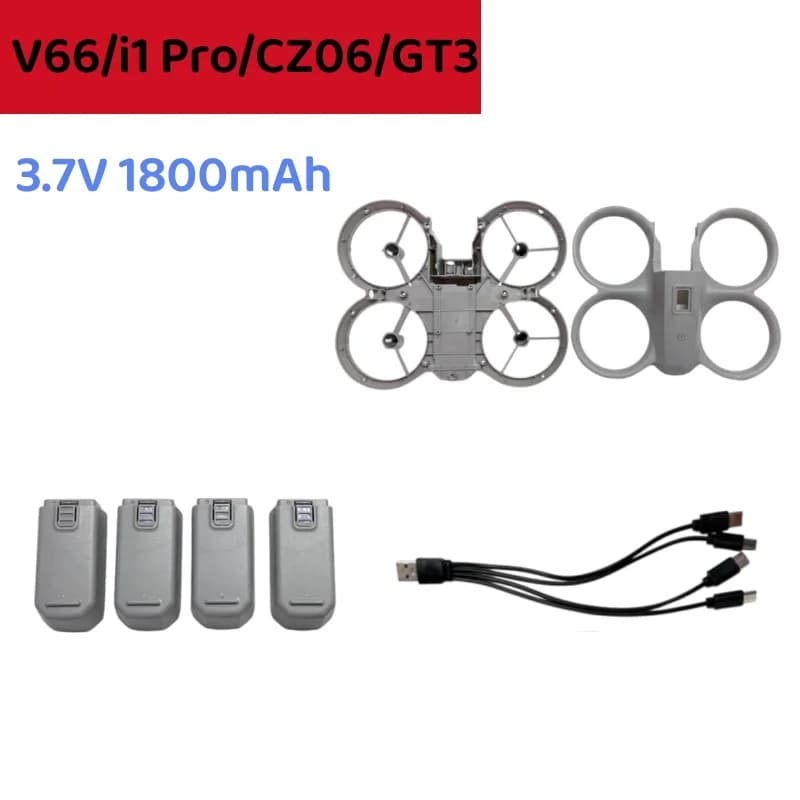 V66/i1 Pro/CZ06/GT3 미니 드론 배터리 3.7V 1800mAh DIY 부품 1개