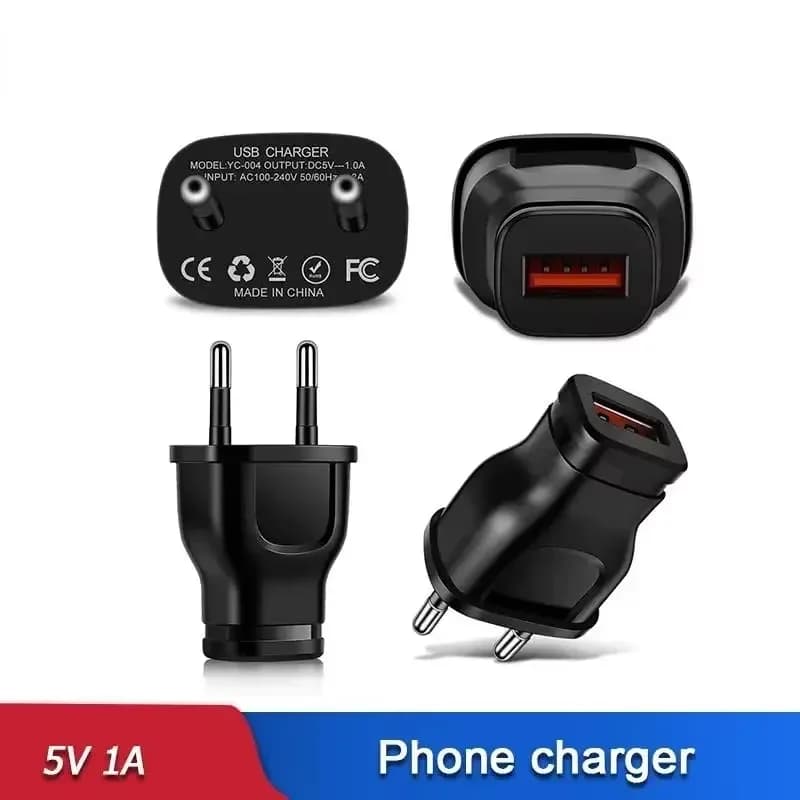 1A 5W 싱글포트 USB 차량용 충전기 EU/US 화이트/블랙