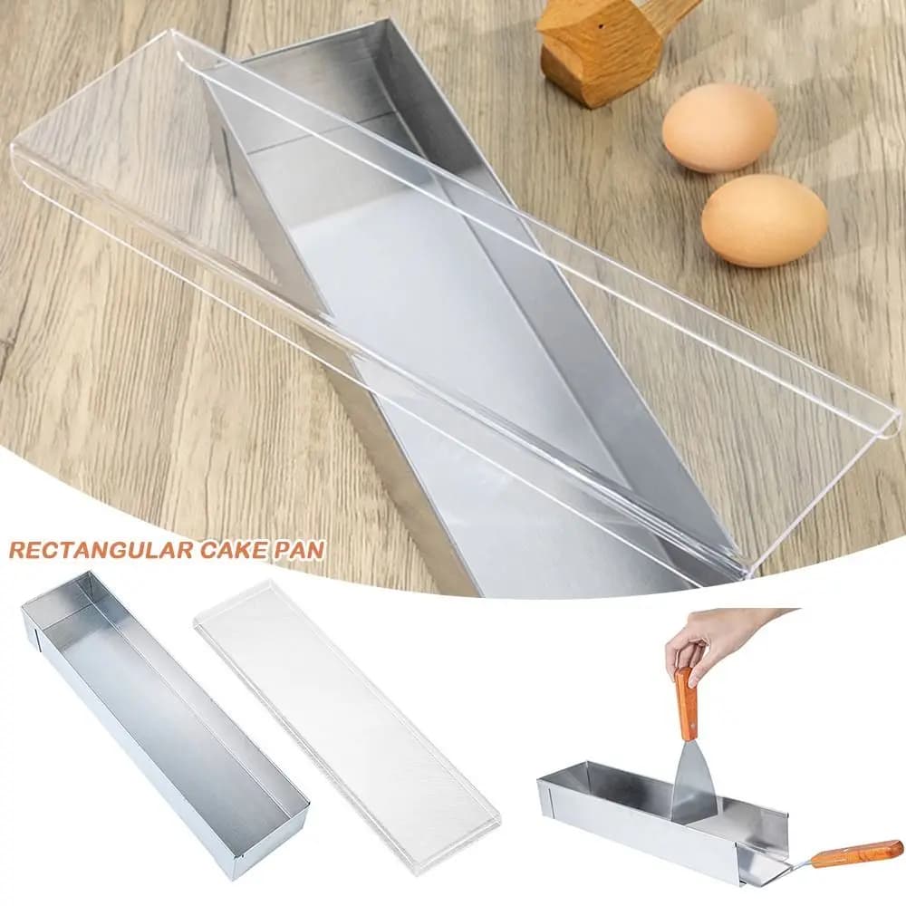 Rectangle Shape Tiramisu Cake Mold Removable Base Professional Tools Rectangular Cake Pan DIY Non-Stick Surface Mousse Mold