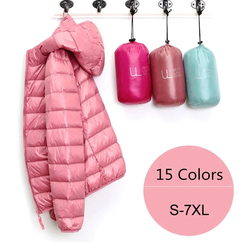 여성 패딩 점퍼 빅사이즈 5XL 6XL 7XL 경량 후드 다운 코트