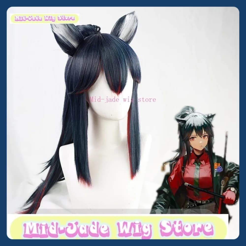 Mid-jade Wig Store Arknights Texas Will Cosplay Wig Anime Game Role Playing Synthetic Hair Halloween Party