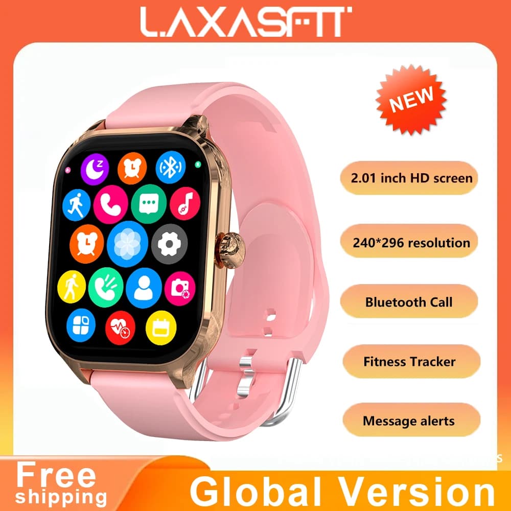LAXASFIT 2024 스마트워치 심박 측정 방수 음성통화 안드로이드 iOS