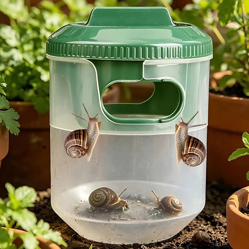 Plastic Green High-Quality Snail Traps Durabled Snails Slug Trap Safety Plastic Cage Vegetable Flower Useful Snail Catcher Cage