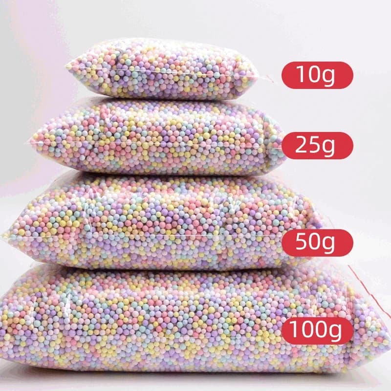 마카롱 폼볼 50g 서프라이즈 선물상자 DIY 스티로폼 충전재 알갱이 행성