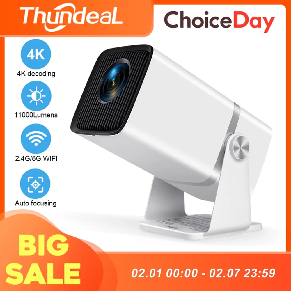 ThundeaL 4K 풀 HD 프로젝터 FHD TD80W 안드로이드 WiFi 3D 홈 시어터 TD80 휴대용 빔 프로젝터 회의 비디오 영화 PK HY320