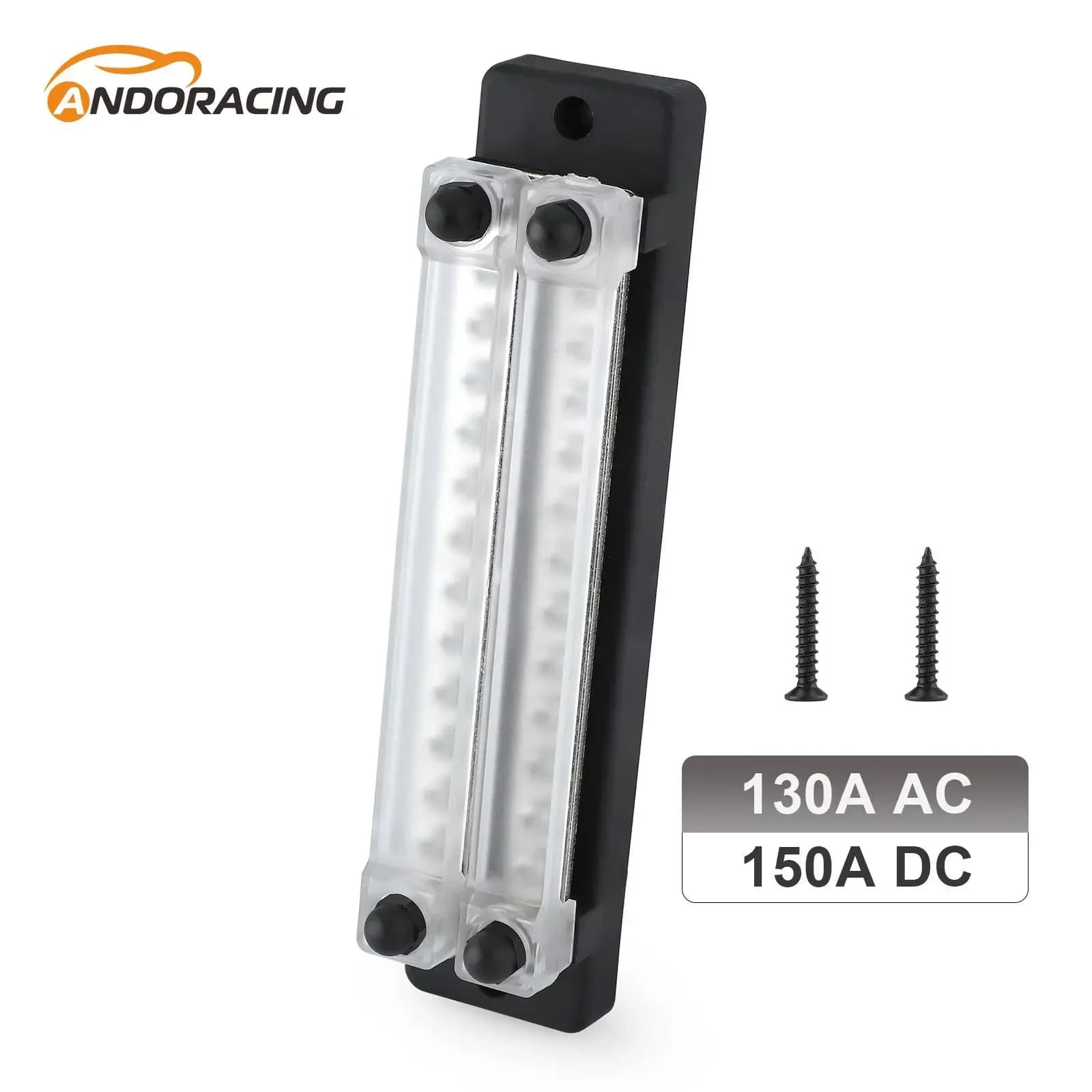 24 Terminals Bus Bar Power Distribution Block Dual Row 150A 48V DC With Cover M4 M6 Terminal Studs For Car Boat Truck RV Camper