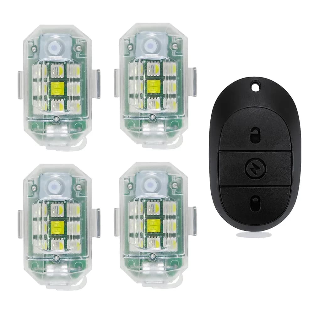 무선 리모컨 RGB LED 스트로브 경고등 드론 자동차 오토바이 야간 비콘