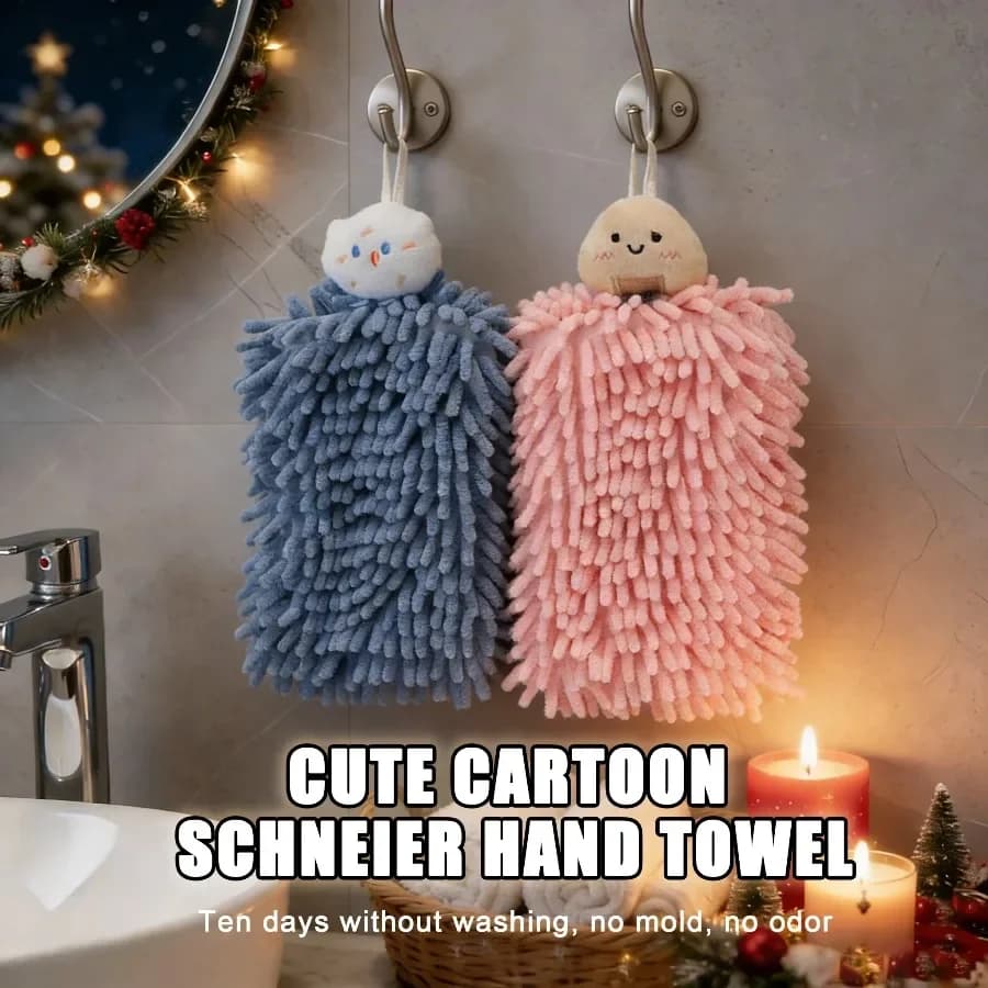 Super Soft Chenille Hand Towels | Thickened Absorbent Quick-Dry Cloths | Kitchen Bathroom Cleaning & Drying Use