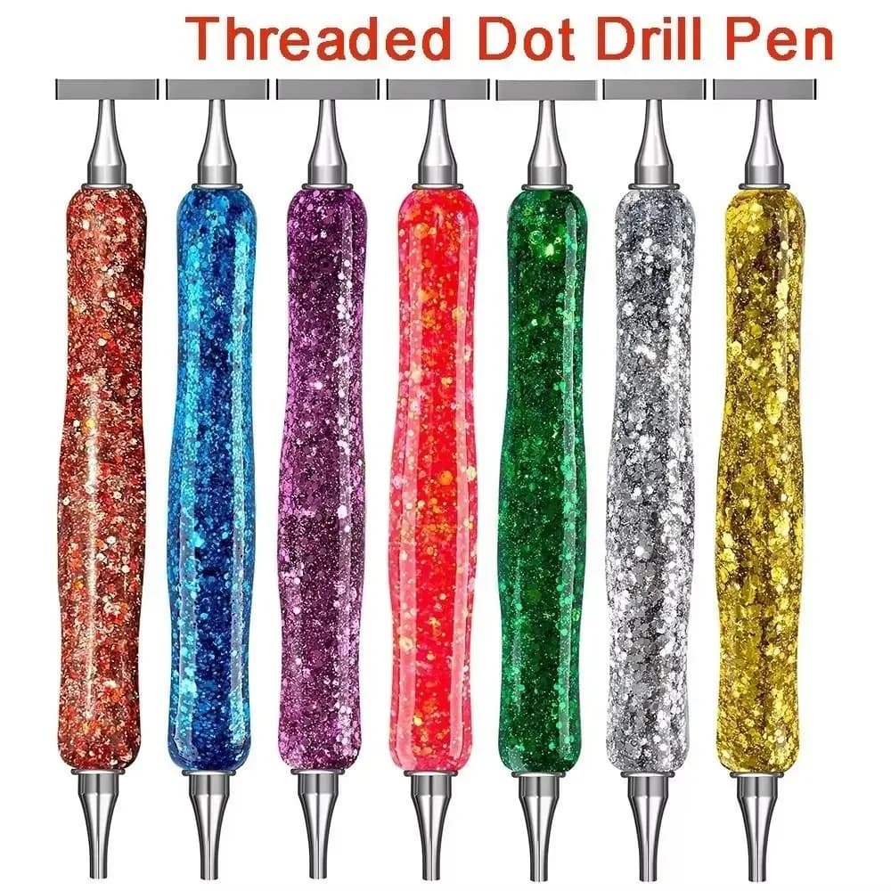 Replacement Pen Heads Shiny Diamond Painting Pen DIY Craft Embroidery Metal Screw Thread Tips Pen Tips 3D Print