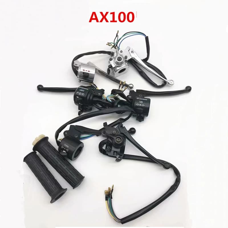 Motorcycle Handle Bar Switches for Haojue Suzuki Jingcheng AX100 A100 Classic 100cc Motorbike Clutch/Brake Switches Hanle Grips