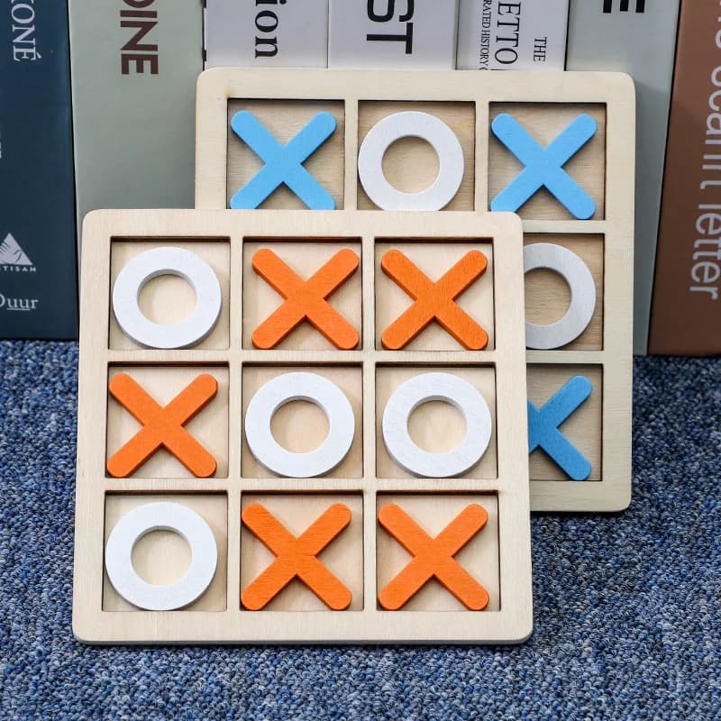 Montessori , wooden well shaped chess, kids early education, brain training, two-playerpuzzle toy，Board game