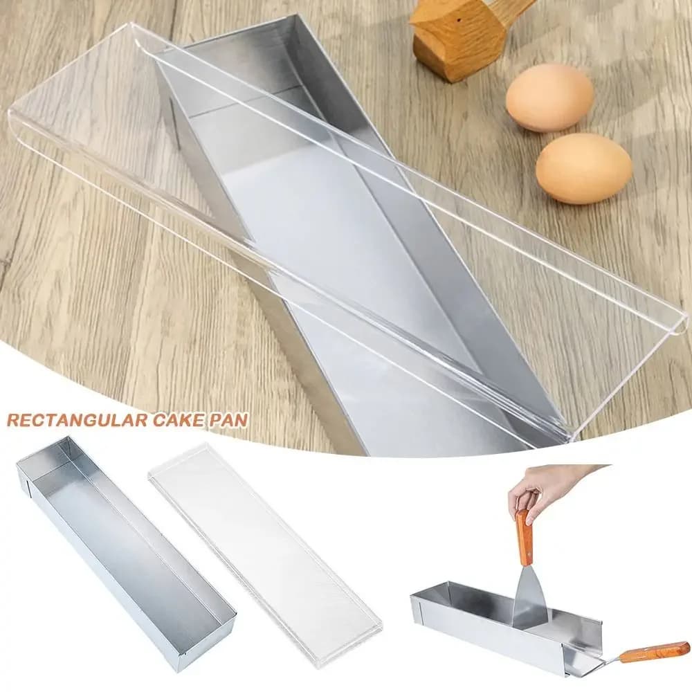 Rectangle Shape Tiramisu Cake Mold Removable Base Professional Tools Rectangular Cake Pan DIY Non-Stick Surface Mousse Mold