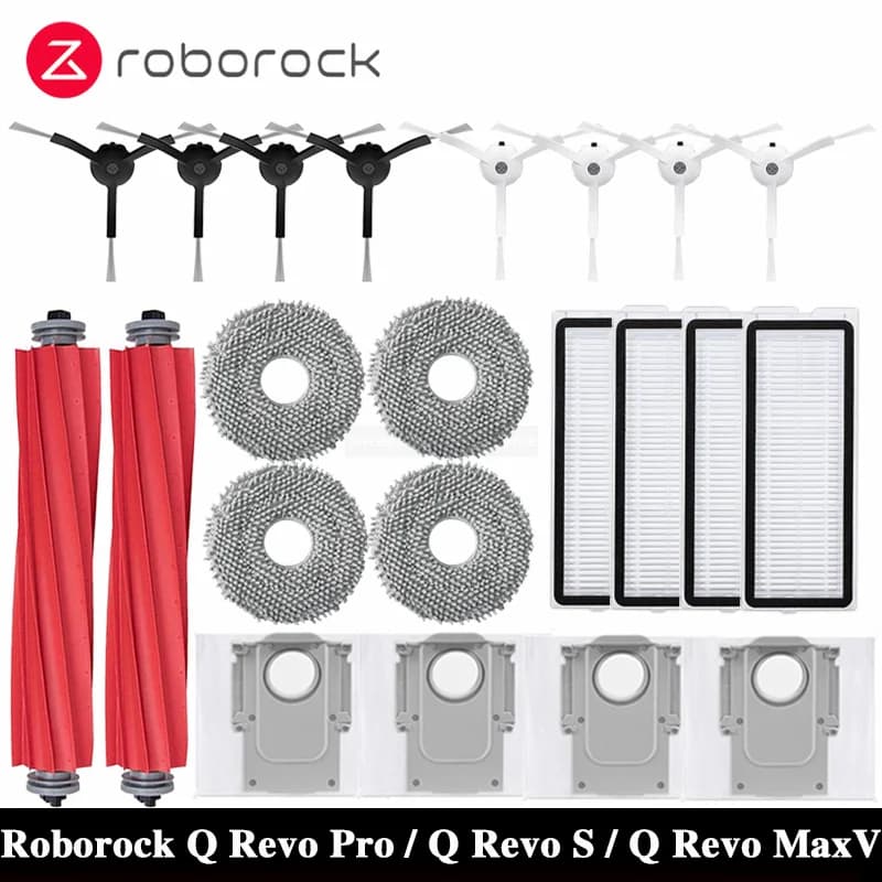 Roborock Q Revo MaxV/Q Revo S/Q Revo Pro 로봇 진공 청소기 액세서리 먼지 봉투 메인 사이드 브러시 Hepa 필터 걸레 천 예비