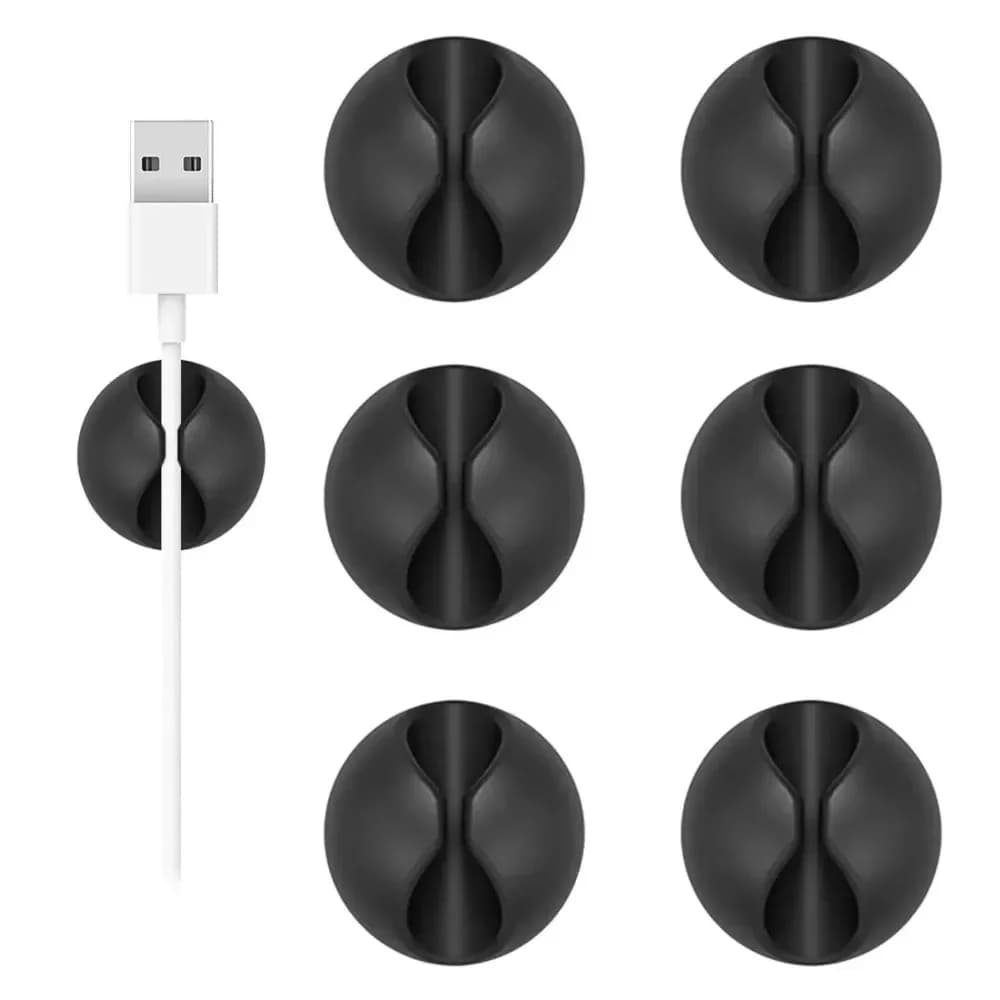 미니 데스크탑 USB 타입 C 데이터 케이블 정리기 실리콘 와이어 클램프 와이어 고정 장치 스마트폰용 데이터 라인 자동차 책상 코드 클립