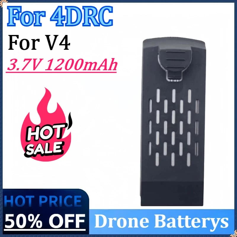 4DRC V4 드론 배터리 3.7V 1200mAh 교체용 RC 쿼드콥터 충전 배터리