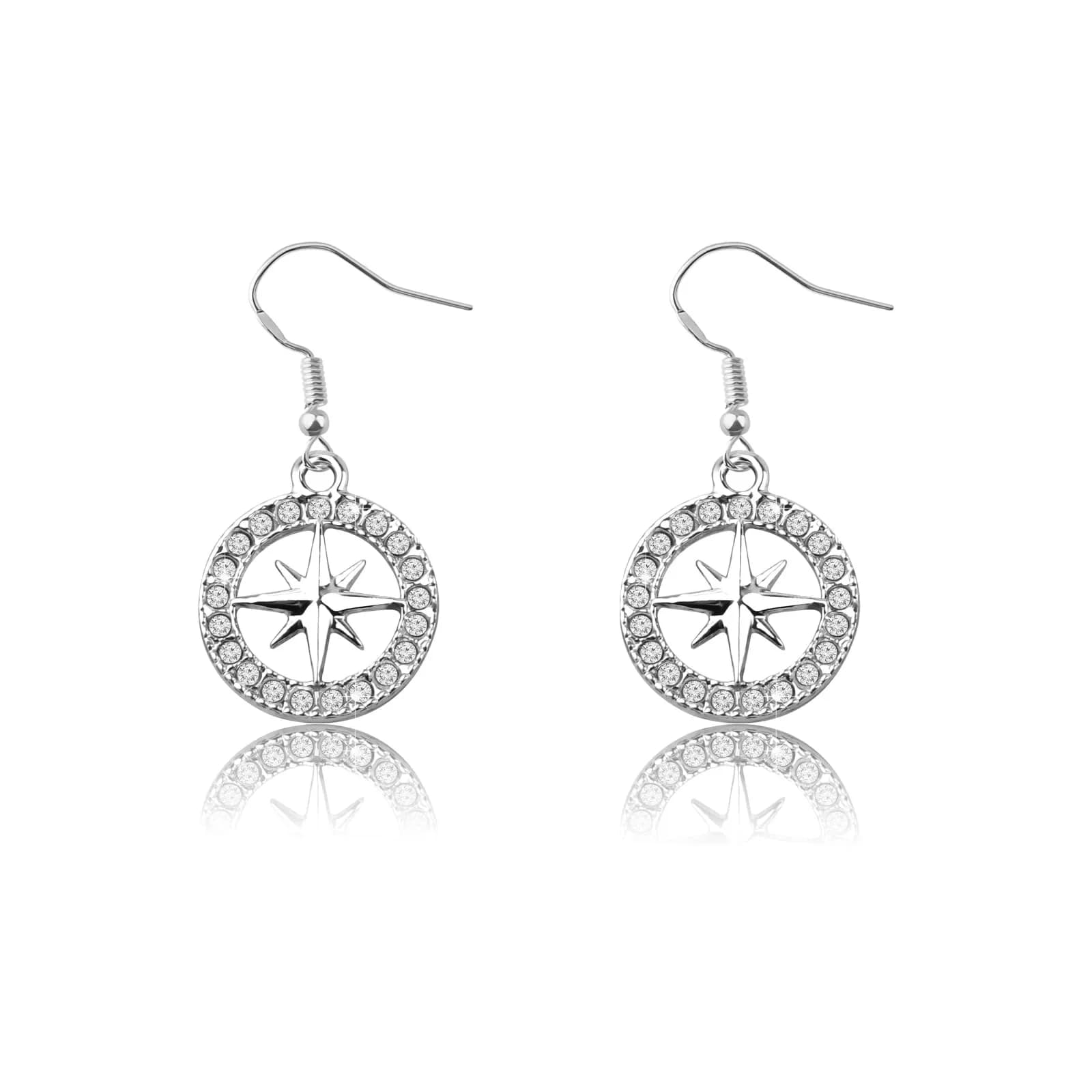 Stray Kids SKZOO Straykids Stay Fandom Gift K-pop Album Gift Alloy Diamond Set Compass Earrings Decorative Clothing Accessories