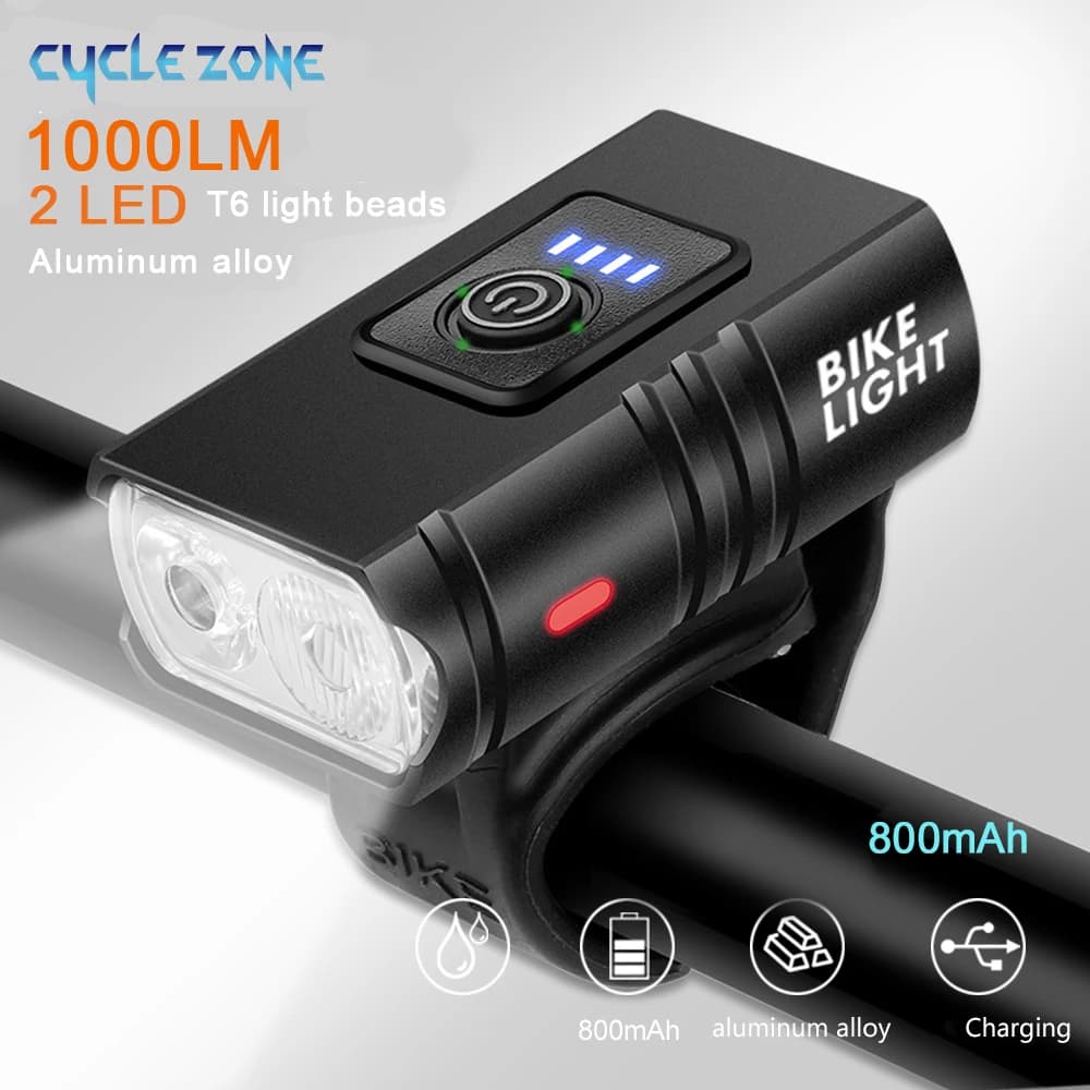 T6 LED 자전거 전조등 충전식 MTB 로드바이크 헤드라이트 야간 라이딩