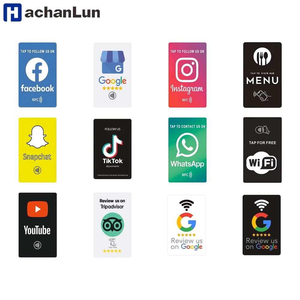HACHANLUN 범용 NFC 구글 리뷰 카드 아이폰 안드로이드 탭 URL 카드