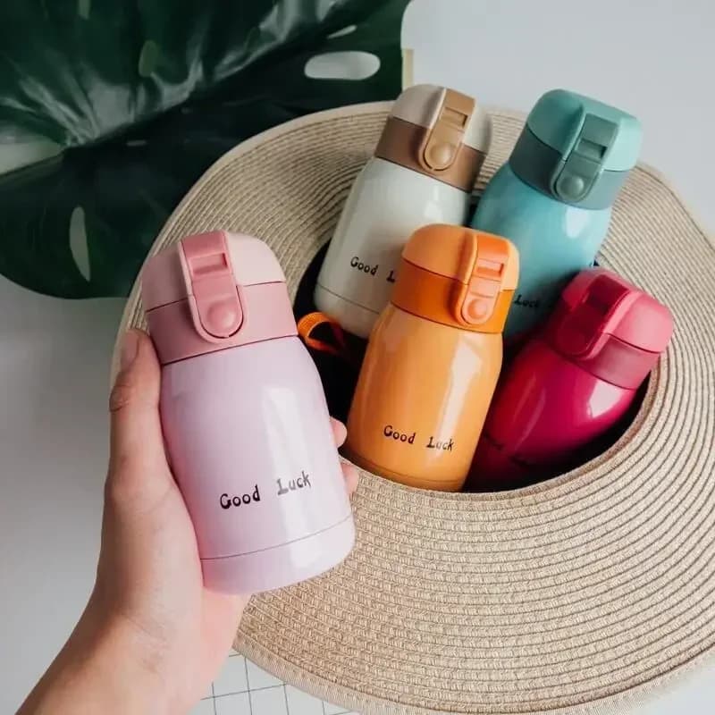 미니 보온병 컵 200ml/360ml 포켓 컵 스테인레스 스틸 열 커피 머그잔 진공 플라스크 절연 뜨거운 물 병 어린이 선물