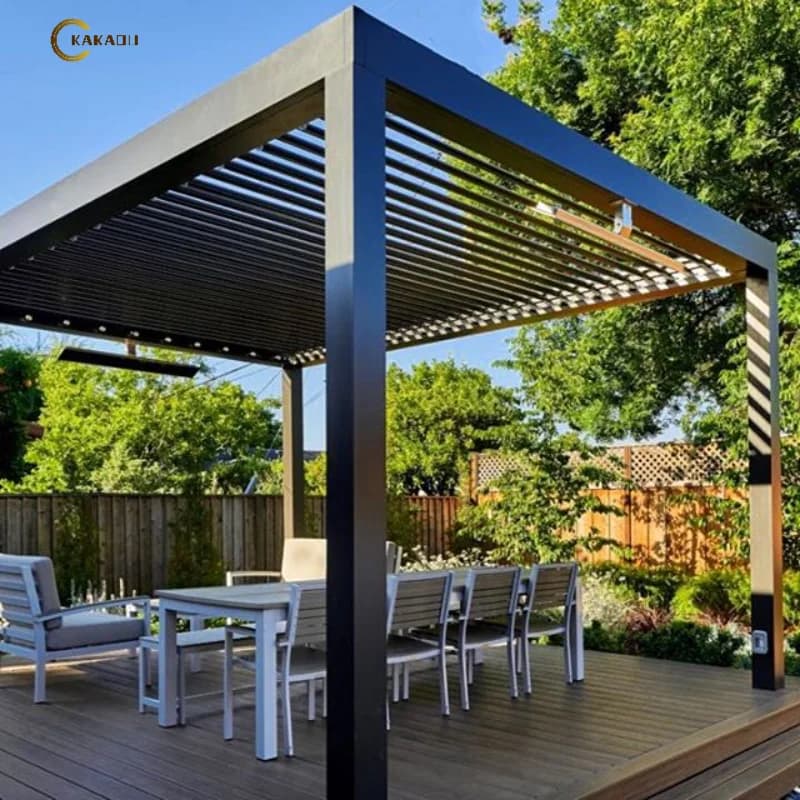 KAKADU 694-220Electric Bioclimatic Pergola Aluminium Outdoor Modern Waterproof Outdoor Pergola Garden Pergola Manufacturers