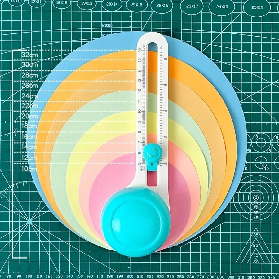 360도 원형 종이 커터 DIY 절단 3.94-12.6인치 교체날 3개