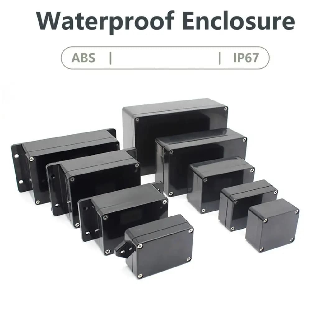 Professional ABS Plastic Junction Box Dustproof IP67 Black Box Waterproof Black Enclosure Housing