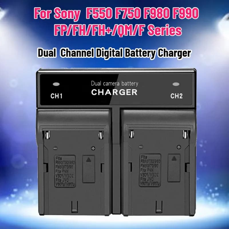 Sony NP-F970 F750 F550 시리즈 배터리 듀얼 충전기